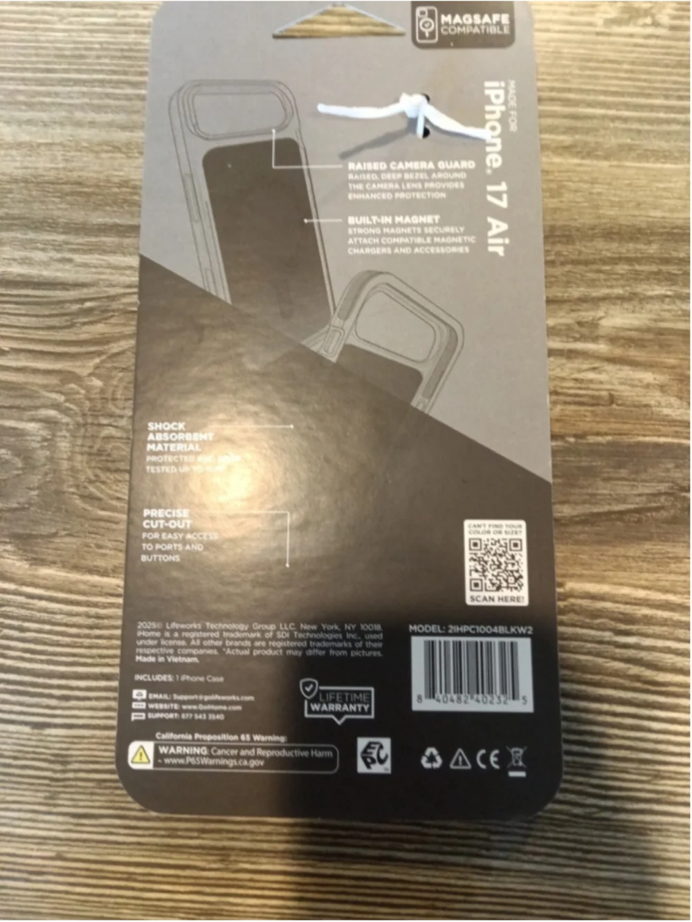 iPhone 17 Air Case MagSafe - Velocase Glossy Black. New.